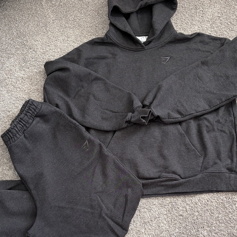 Gymshark Charcoal Hoodie and Joggers Set